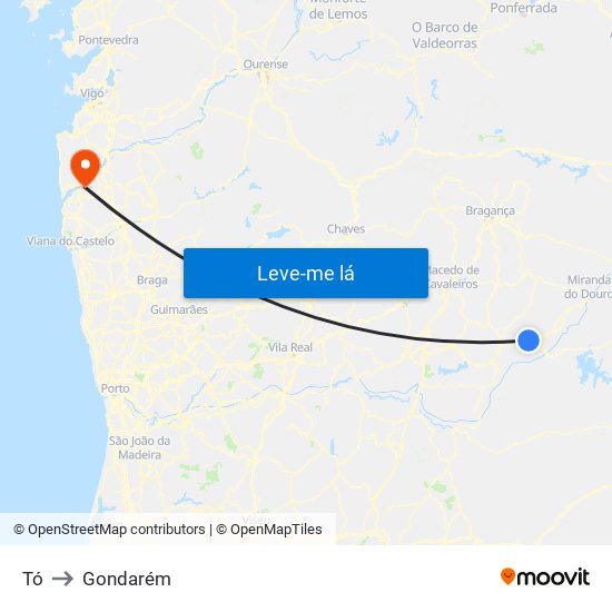 Tó to Gondarém map