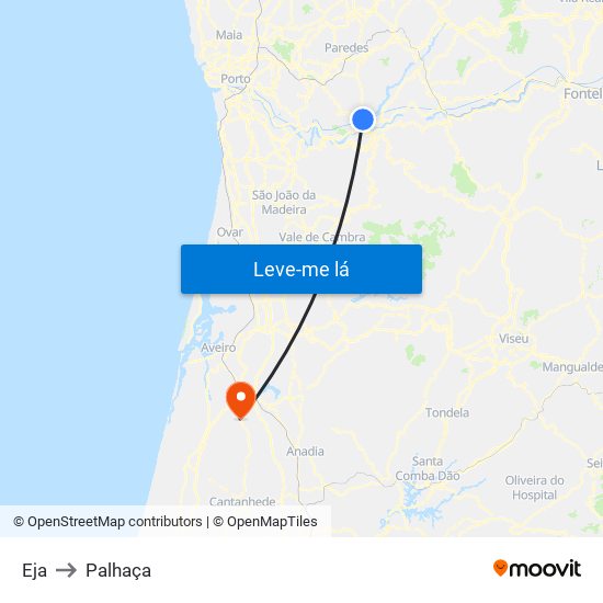 Eja to Palhaça map