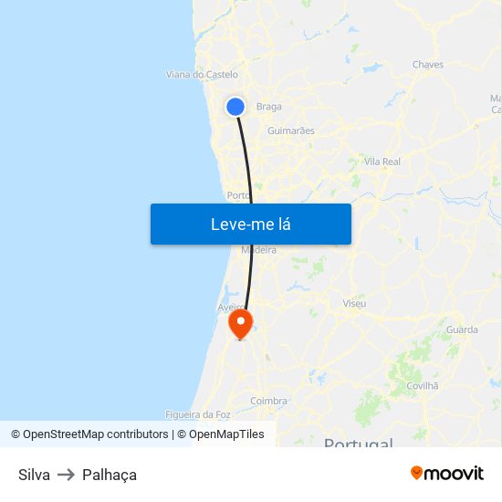 Silva to Palhaça map