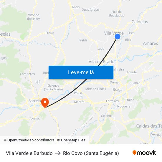 Vila Verde e Barbudo to Rio Covo (Santa Eugénia) map