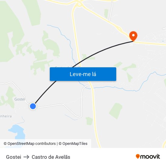 Gostei to Castro de Avelãs map