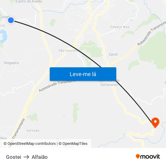 Gostei to Alfaião map