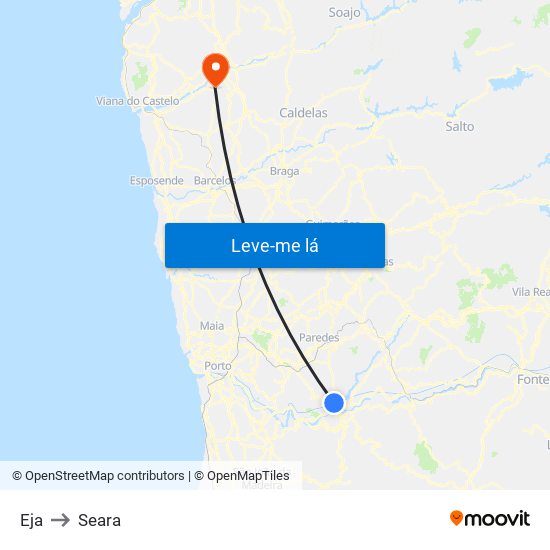Eja to Seara map