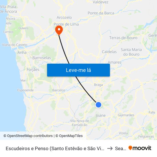 Escudeiros e Penso (Santo Estêvão e São Vicente) to Seara map