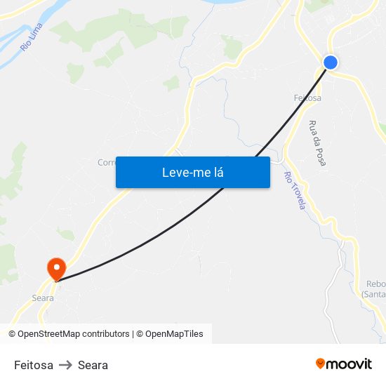 Feitosa to Seara map