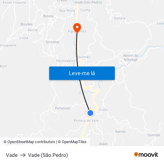 Vade to Vade (São Pedro) map