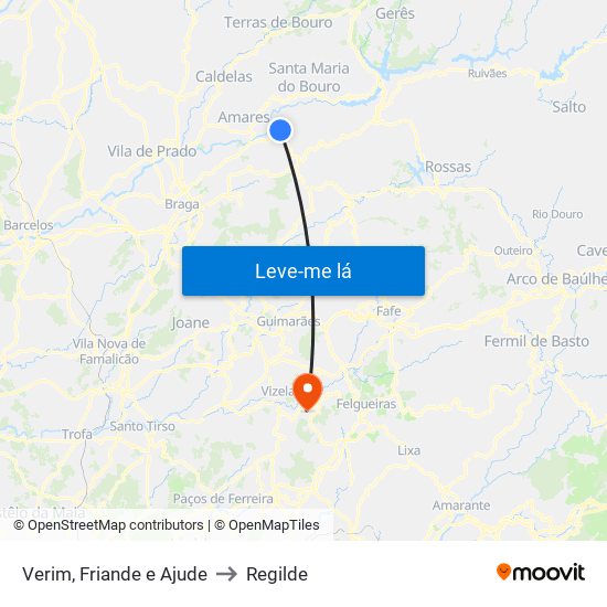 Verim, Friande e Ajude to Regilde map