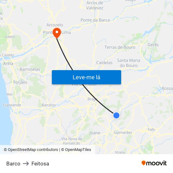 Barco to Feitosa map