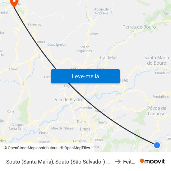 Souto (Santa Maria), Souto (São Salvador) e Gondomar to Feitosa map