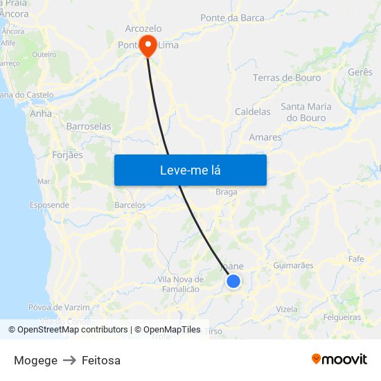 Mogege to Feitosa map