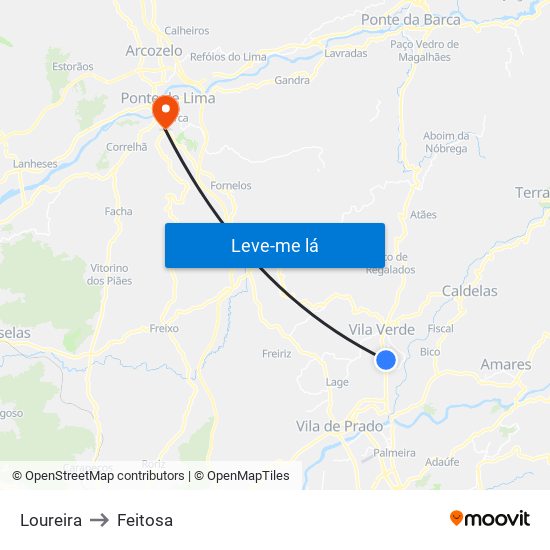 Loureira to Feitosa map