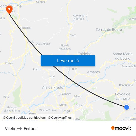 Vilela to Feitosa map