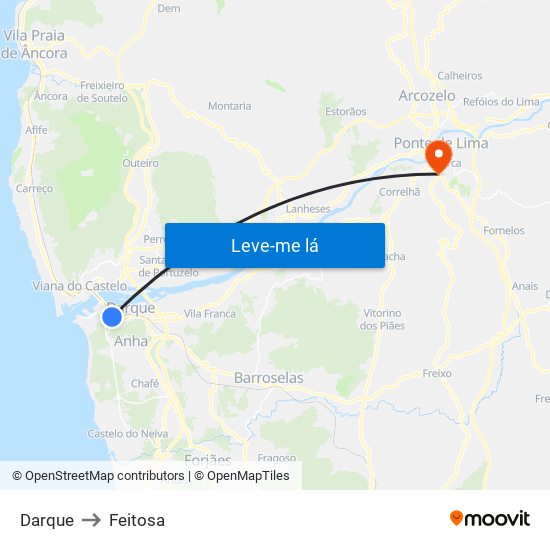 Darque to Feitosa map
