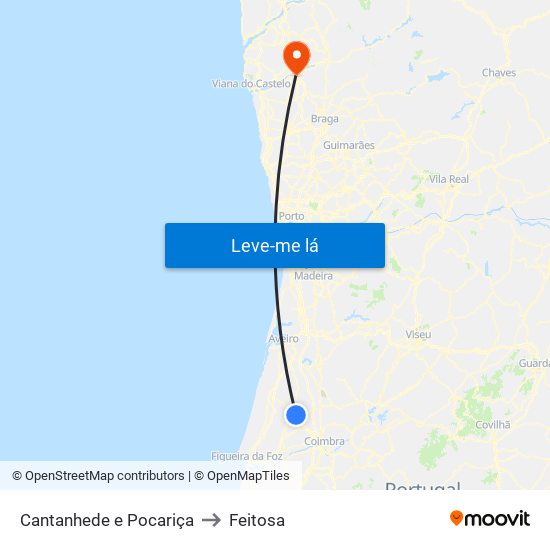 Cantanhede e Pocariça to Feitosa map