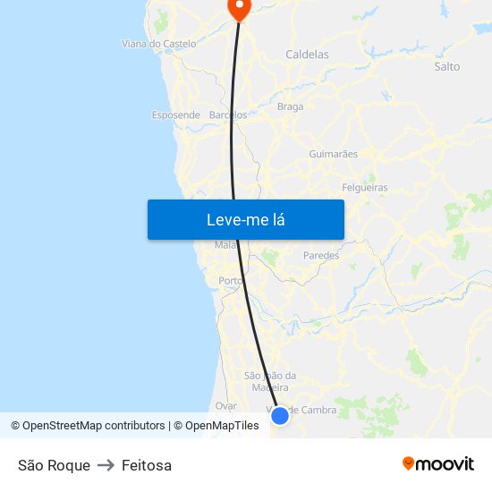 São Roque to Feitosa map