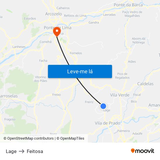 Lage to Feitosa map