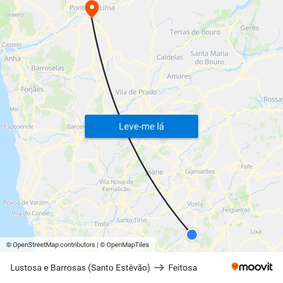 Lustosa e Barrosas (Santo Estêvão) to Feitosa map