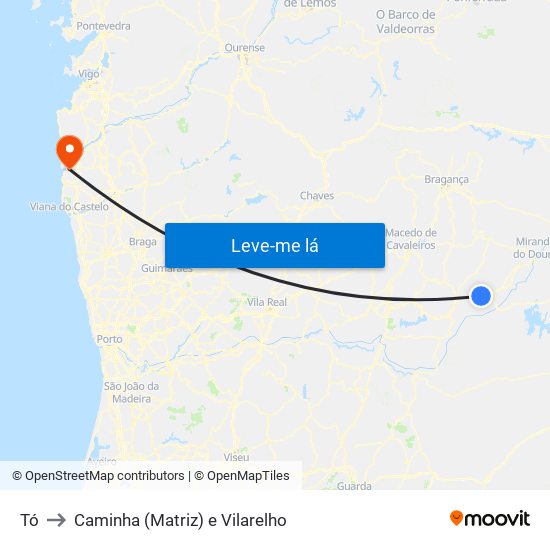 Tó to Caminha (Matriz) e Vilarelho map