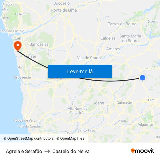 Agrela e Serafão to Castelo do Neiva map