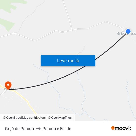 Grijó de Parada to Parada e Faílde map