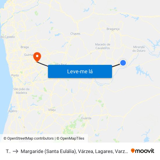 Tó to Margaride (Santa Eulália), Várzea, Lagares, Varziela e Moure map