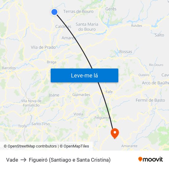 Vade to Figueiró (Santiago e Santa Cristina) map