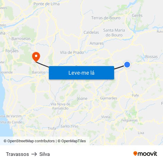 Travassos to Silva map