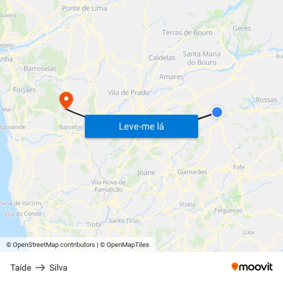 Taíde to Silva map