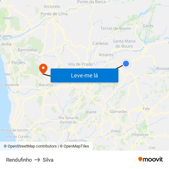 Rendufinho to Silva map