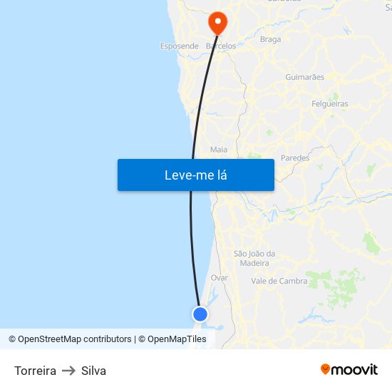 Torreira to Silva map