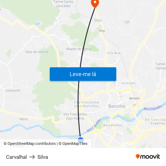 Carvalhal to Silva map