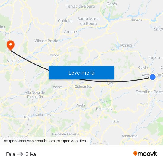 Faia to Silva map