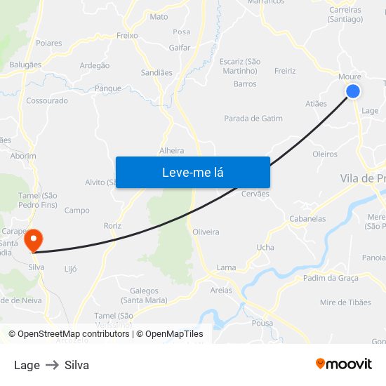Lage to Silva map