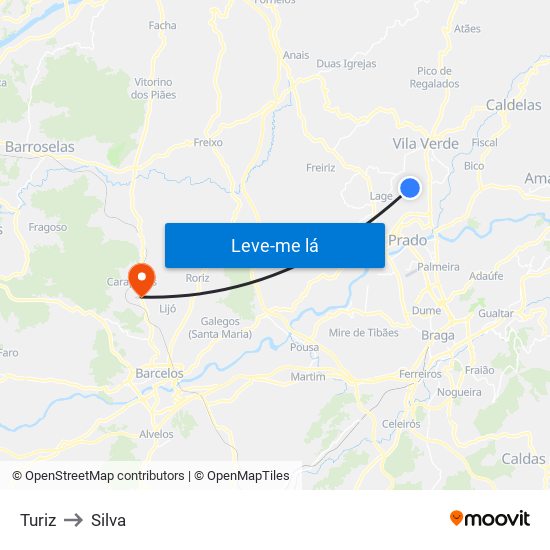 Turiz to Silva map