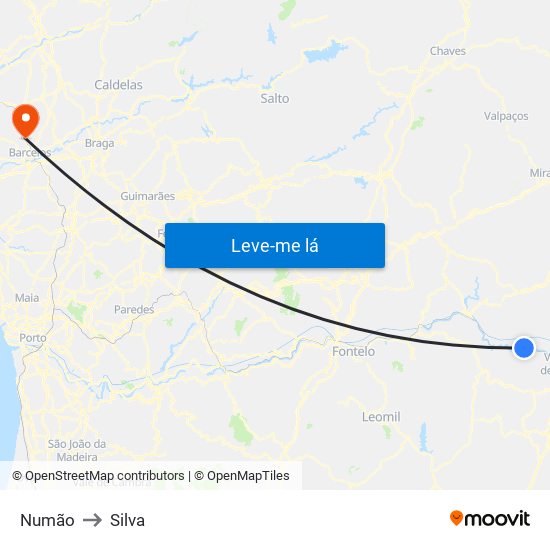 Numão to Silva map