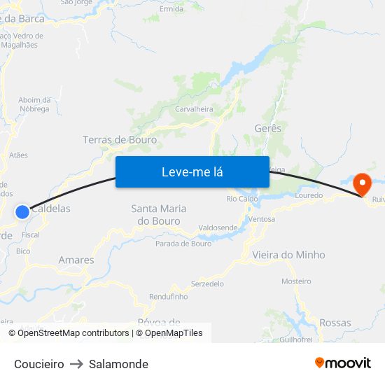 Coucieiro to Salamonde map