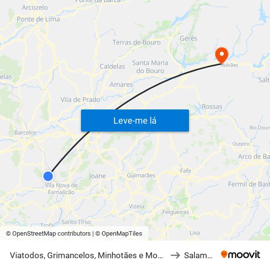 Viatodos, Grimancelos, Minhotães e Monte de Fralães to Salamonde map