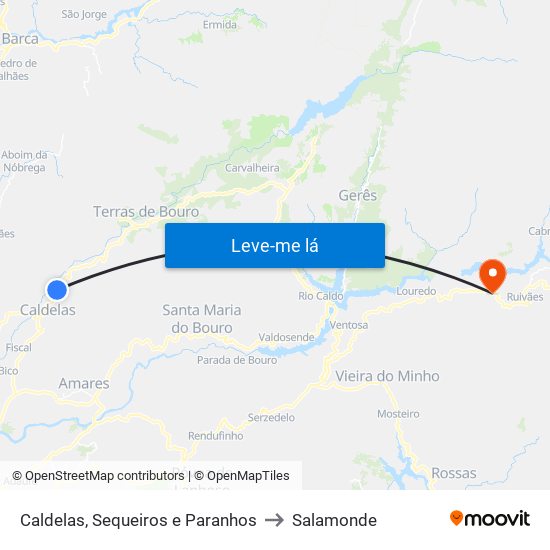 Caldelas, Sequeiros e Paranhos to Salamonde map