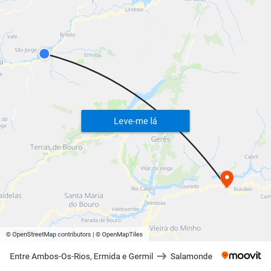 Entre Ambos-Os-Rios, Ermida e Germil to Salamonde map