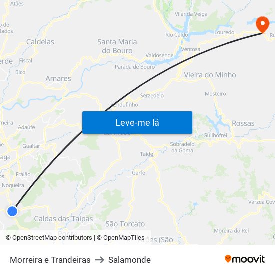 Morreira e Trandeiras to Salamonde map