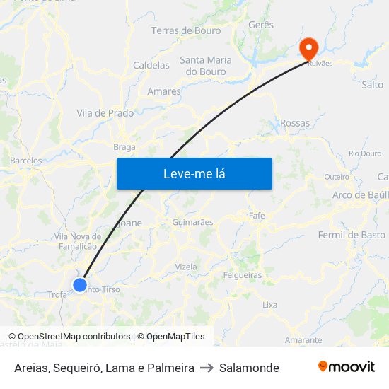 Areias, Sequeiró, Lama e Palmeira to Salamonde map