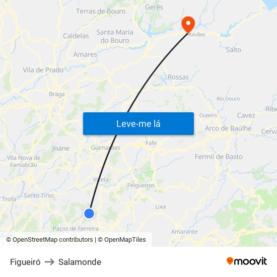 Figueiró to Salamonde map