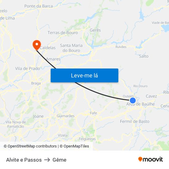 Alvite e Passos to Gême map