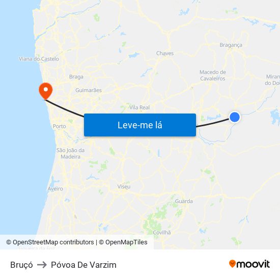 Bruçó to Póvoa De Varzim map