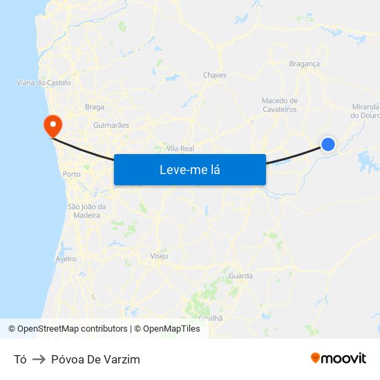 Tó to Póvoa De Varzim map