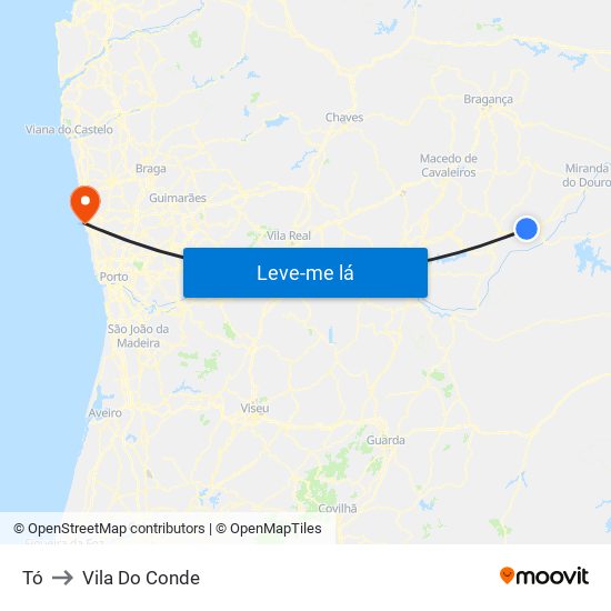 Tó to Vila Do Conde map