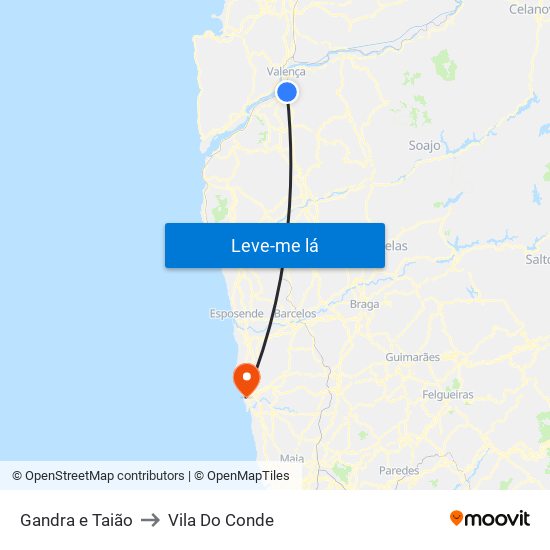 Gandra e Taião to Vila Do Conde map