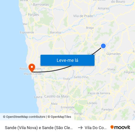 Sande (Vila Nova) e Sande (São Clemente) to Vila Do Conde map