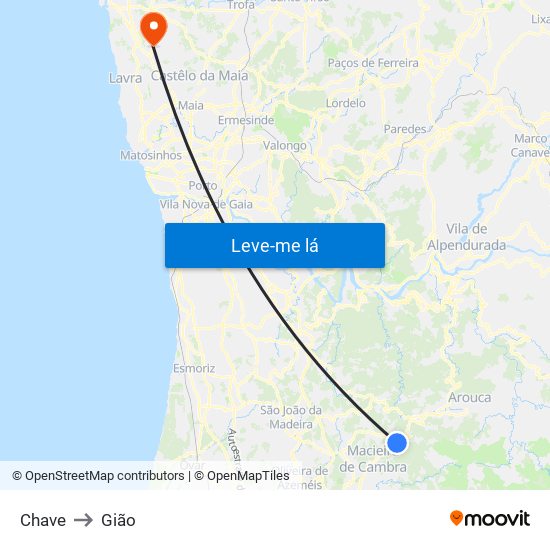 Chave to Gião map