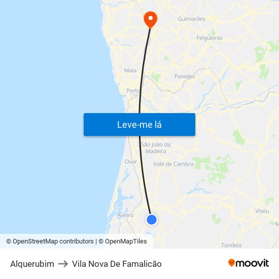 Alquerubim to Vila Nova De Famalicão map